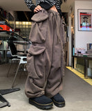 Top Washed Big Pocket Cargo Sweatpants