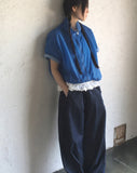 Tenshi Non-Fade Raw Fabric Two-Way Pin Tuck Banding Pants