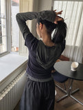 Or Stripe Layered SET - Short Sleeve, Hood
