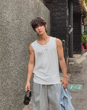 Triple Stud Ribbed Sleeveless Top