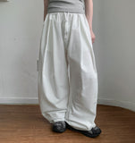 [unisex] Kelter Linen Pintuck Banding Wide Pants