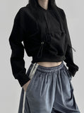 Evie String Cropped Hoodie