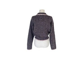 Tack Color Matching Collar Wool Knit Cardigan