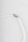 pearl heart loop necklace