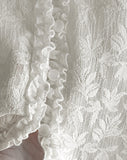 Leaf Jacquard See-through Lace Cardigan