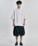 Stripe Mesh Layered Polo Shirt