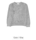 Silver gray angora knit