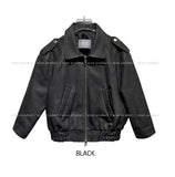 Kender washing two way crop leather jacket