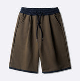 Flash Summer One-Tuck Color Matching Half Pants