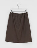 Lahin Satin Banding Layered Midi Skirt