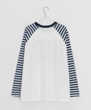 Ryan Printing Stripe Over Long Sleeve Tee