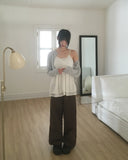 Iview eyelet punching crop cardigan