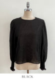 Apieu Smoke Puff Tassel Blouse
