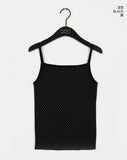 Minku Dot Inner Layered Sleeveless