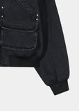 LAYER POCKET DENIM BOMBER