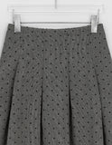 Fiden Wool Pleats Banding Dot Long Skirt
