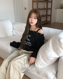 Vint Eyelet Strap Sweatshirt