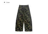 Naun Camo Back Pocket Snap Military Wide Pants