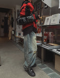 Tinta brush damage balloon denim pants