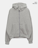 [Brushed Lining] Lao Fleece Two-Way Crop Adjust Hood Zip-Up