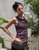 Bez Twin Stripe Halter Sleeveless