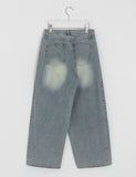 Dalt Side Pintuck Wide Denim Pants
