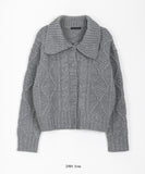 Medel cable collar crop cardigan