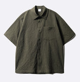 Minimal Crop Check Short Sleeve Shirt