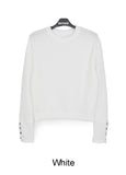 Leaf lip button long sleeve