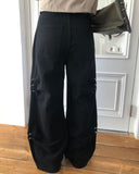 Deo Side Rivet Snap Button Cotton Pants