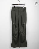 Haas Rivet Pintuck Cotton Wide Pants