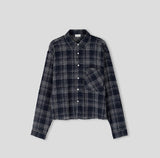 Cony Linen Crop Check Shirt