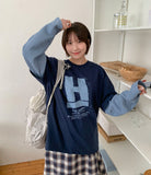 [unisex] Onbi Layered Over Long Sleeve Tee
