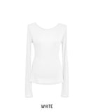 [U-BASIC] Deer see-through layered tencel long sleeves