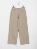 Shio hidden banding cotton wide pants