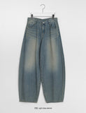 Mutella summer denim balloon wide pants