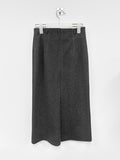 Long slim wool skirt
