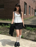 [Belt Set/Pants Lining] Town Low Mini Skirt Pants