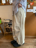 Rutu Pintuck Cotton Wide Pants