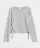 [BAONHAUS] Sane String Crop Long Sleeve Tee