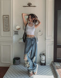 Roa strap ribbed sleeveless