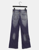 Faro Y2K Mini Double Pocket Washing Denim Bootcut Pants