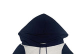 Enshu Brushed Color Matching Hood Off-Shoulder T-Shirt