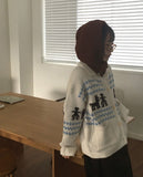 Tumb Fleece Fluffy Button Balaclava