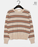 [Wool 20] Rican Stripe Wool Round Knitwear