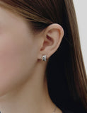 Champagne Full Moon Silver Duo Shine Earrings S