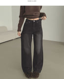 Heat Brushed Classic Banding Span Basic Denim Pants