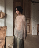 Confuse shine see-through knit