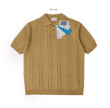 Welder Cable Short Sleeve Collar Knit