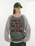 Raglan Two-Tone Knit Pullover